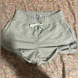 light gray cotton pajama shorts